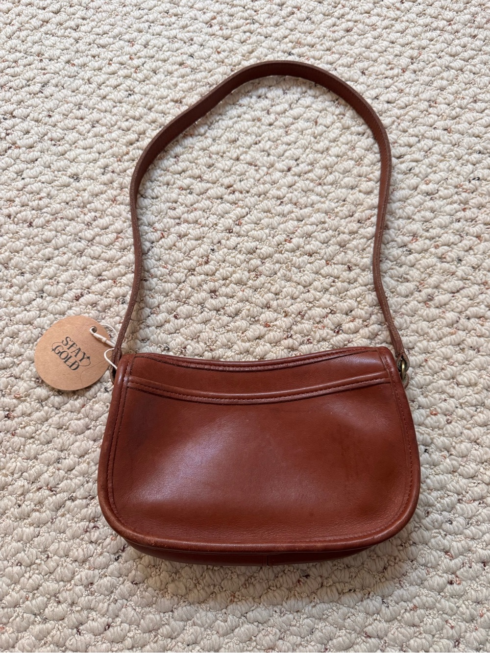 Vintage Coach Classic Brown Leather Shoulder Bag - Women's Crossbody 0150